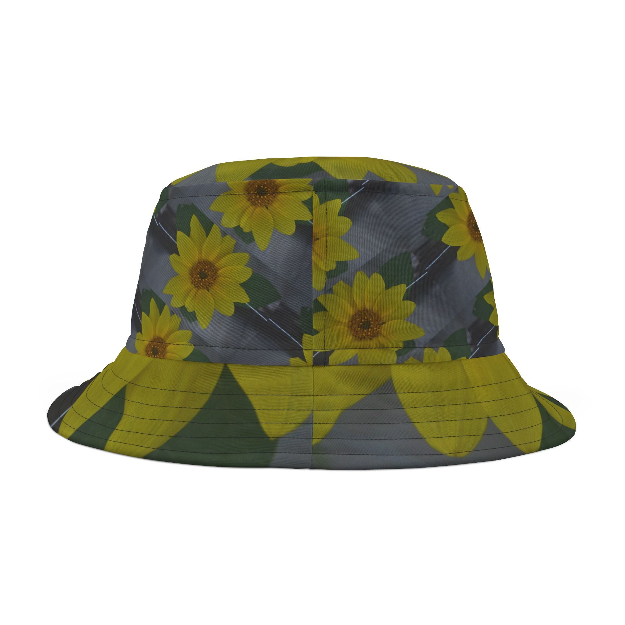Stylish Yellow & Blue Sunflower Bucket Hat for Summer Adventures